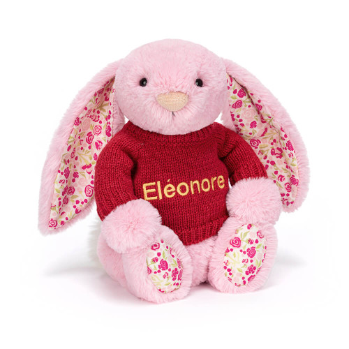 Blushkin Blossom Luxe Bunny with Personalized Red Jumper — image 7