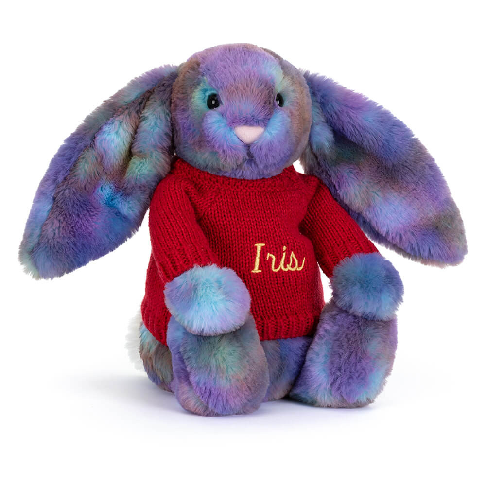 Zodihop Luxe Bunny with Personalized Red Jumper