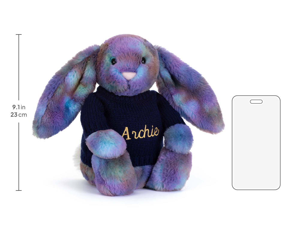 Zodihop Luxe Bunny with Personalized Navy Jumper — image 6