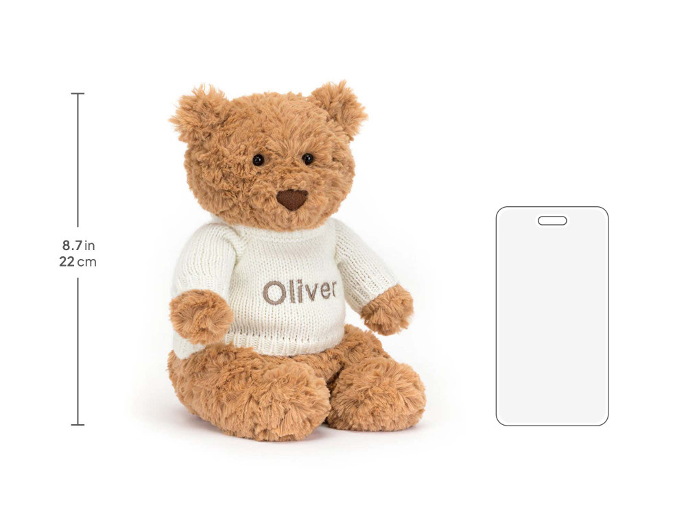 Bartholomew Bear with Personalized Cream Jumper — image 6