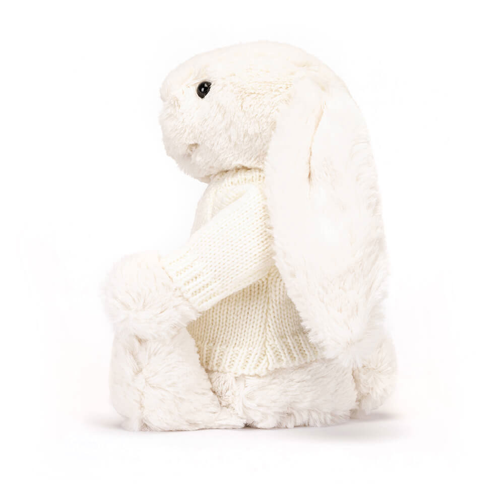 Bashful Cream Bunny with Personalized Cream Jumper — image 3