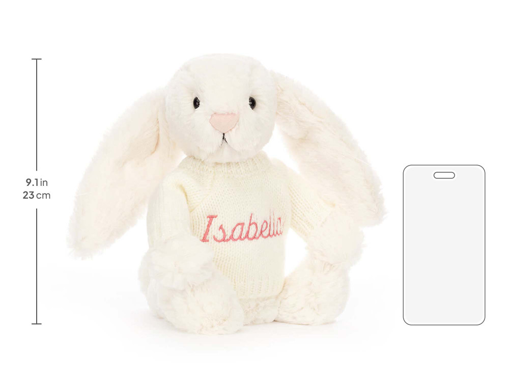 Bashful Cream Bunny with Personalized Cream Jumper — image 5