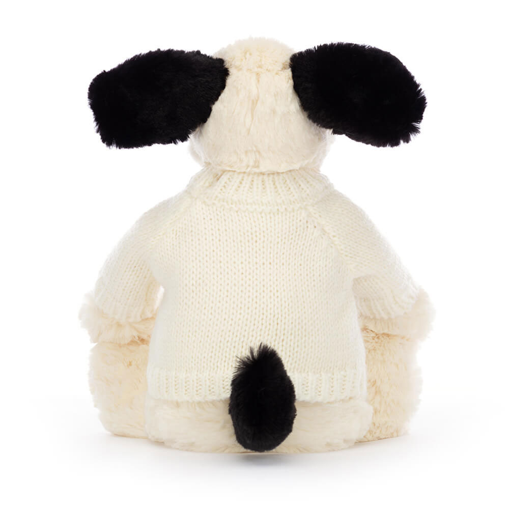 Bashful Black & Cream Puppy with Personalized Cream Jumper — image 4