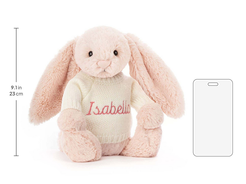 Bashful Blush Bunny with Personalized Cream Jumper — image 3