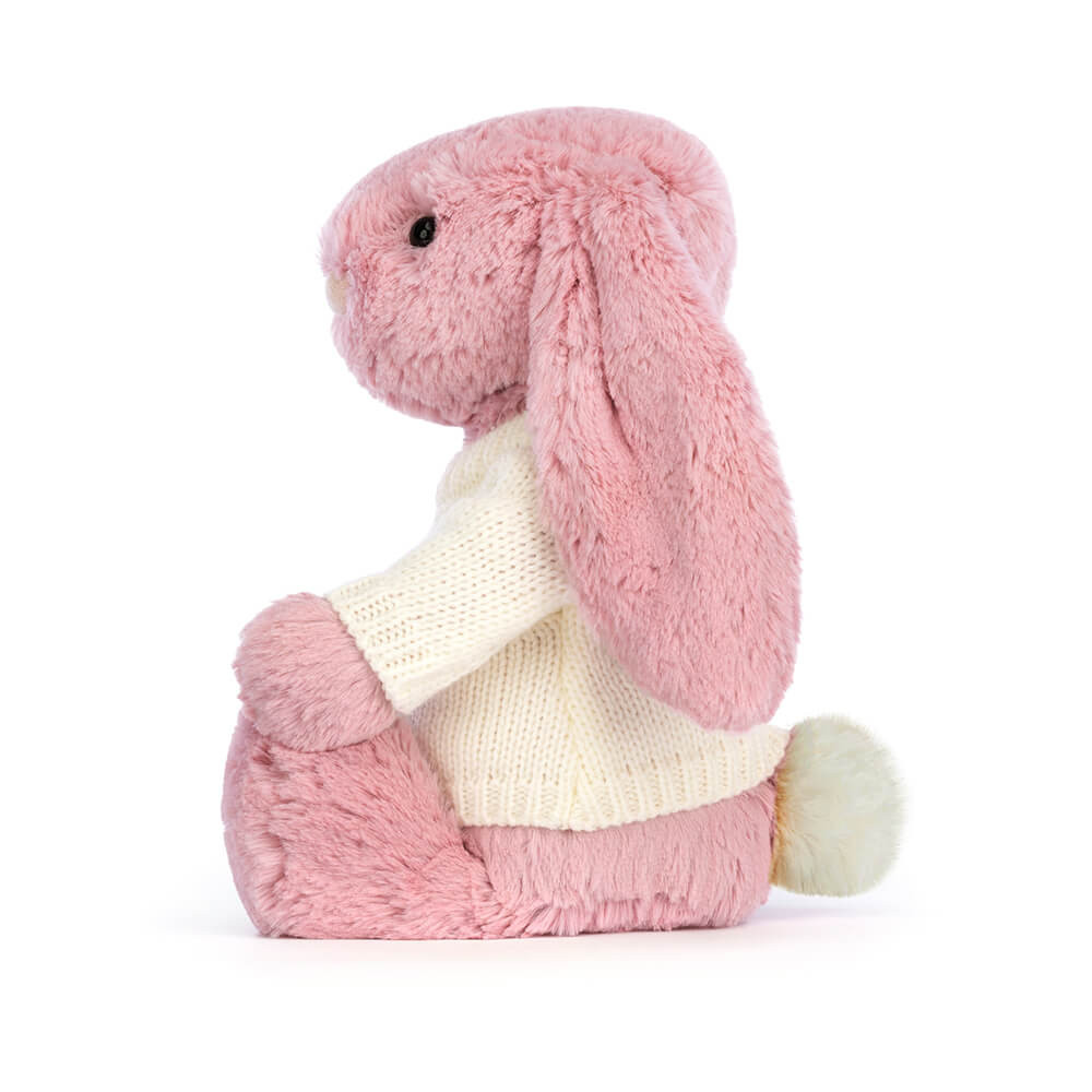 Bashful Tulip Pink Bunny with Personalized Cream Jumper — image 3