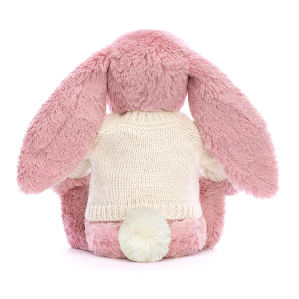Bashful Tulip Pink Bunny with Personalized Cream Jumper — image 4