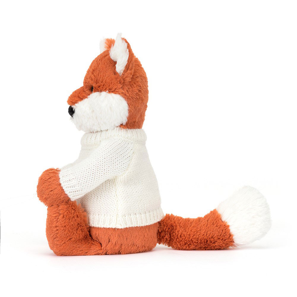 Bashful Fox Cub with Personalized Cream Jumper — image 3
