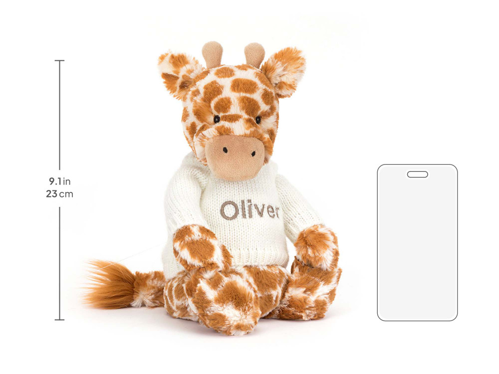 Bashful Giraffe with Personalized Cream Jumper — image 5