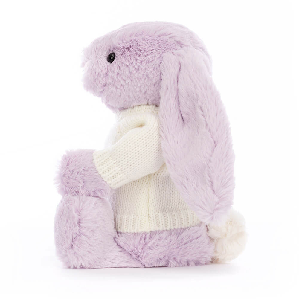Bashful Lilac Bunny with Personalized Cream Jumper — image 3