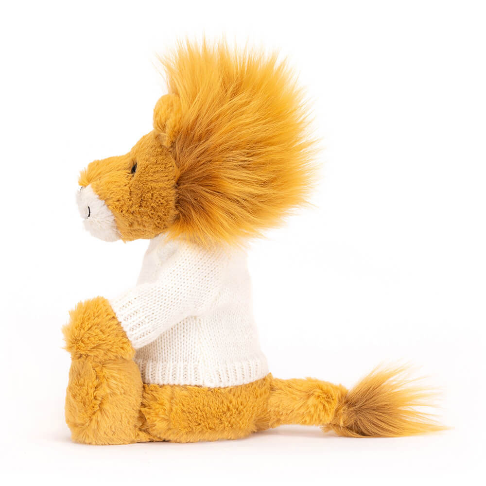 Bashful Lion with Personalized Cream Jumper — image 3