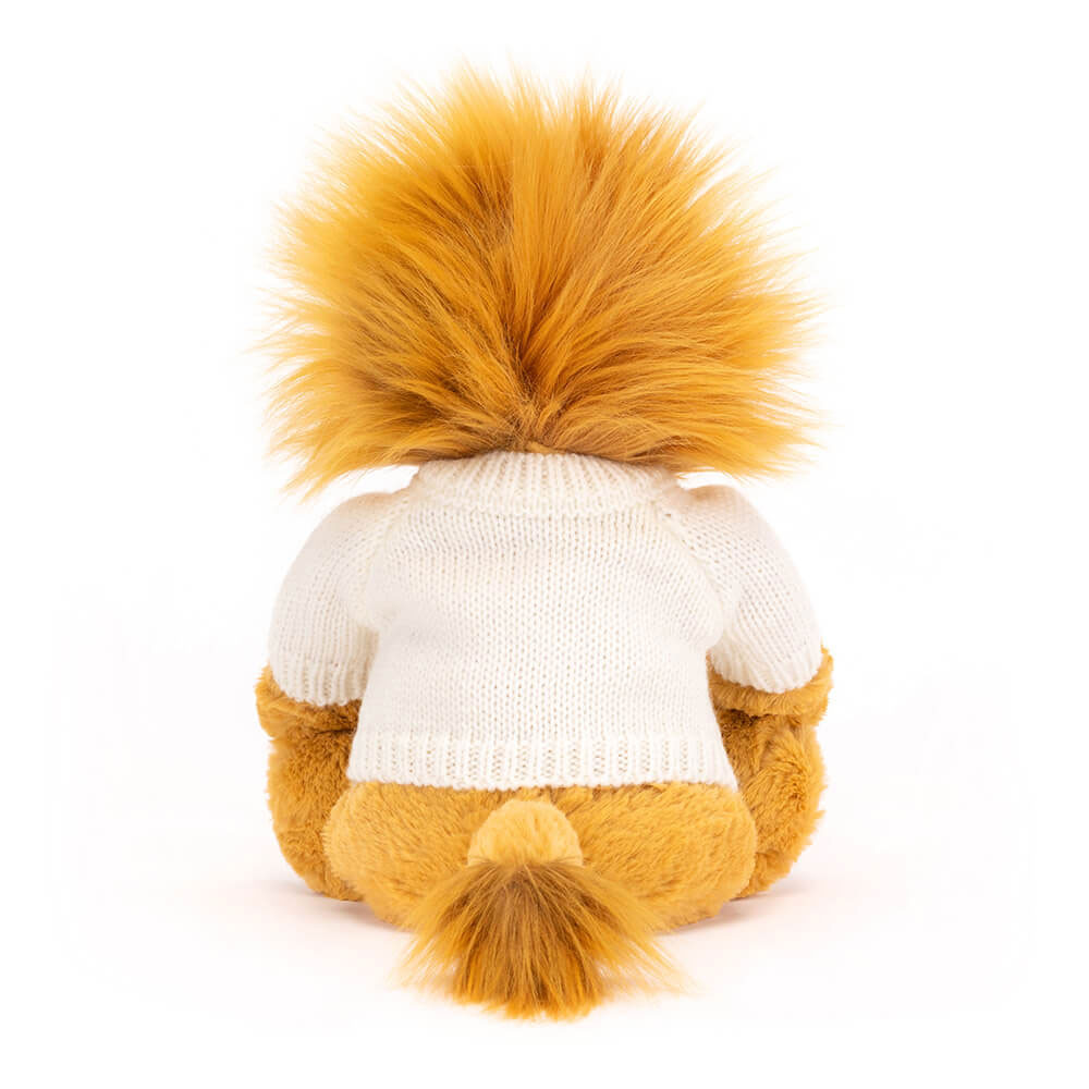 Bashful Lion with Personalized Cream Jumper — image 4