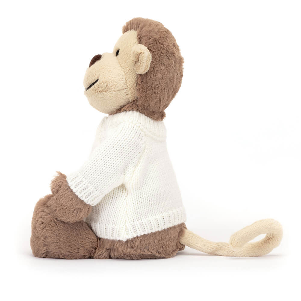Bashful Monkey with Personalized Cream Jumper — image 3