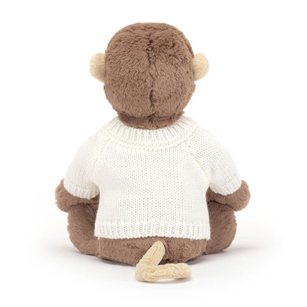 Bashful Monkey with Personalized Cream Jumper — image 4
