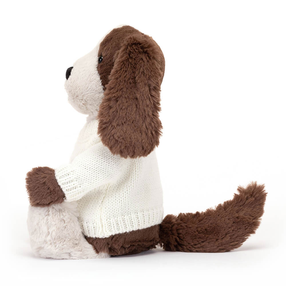 Bashful Fudge Puppy with Personalized Cream Jumper — image 3