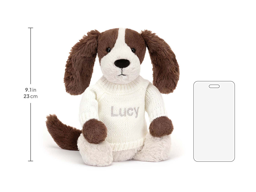 Bashful Fudge Puppy with Personalized Cream Jumper — image 5