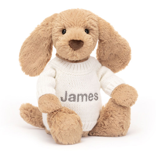 Bashful Toffee Puppy with Personalized Cream Jumper — image 6