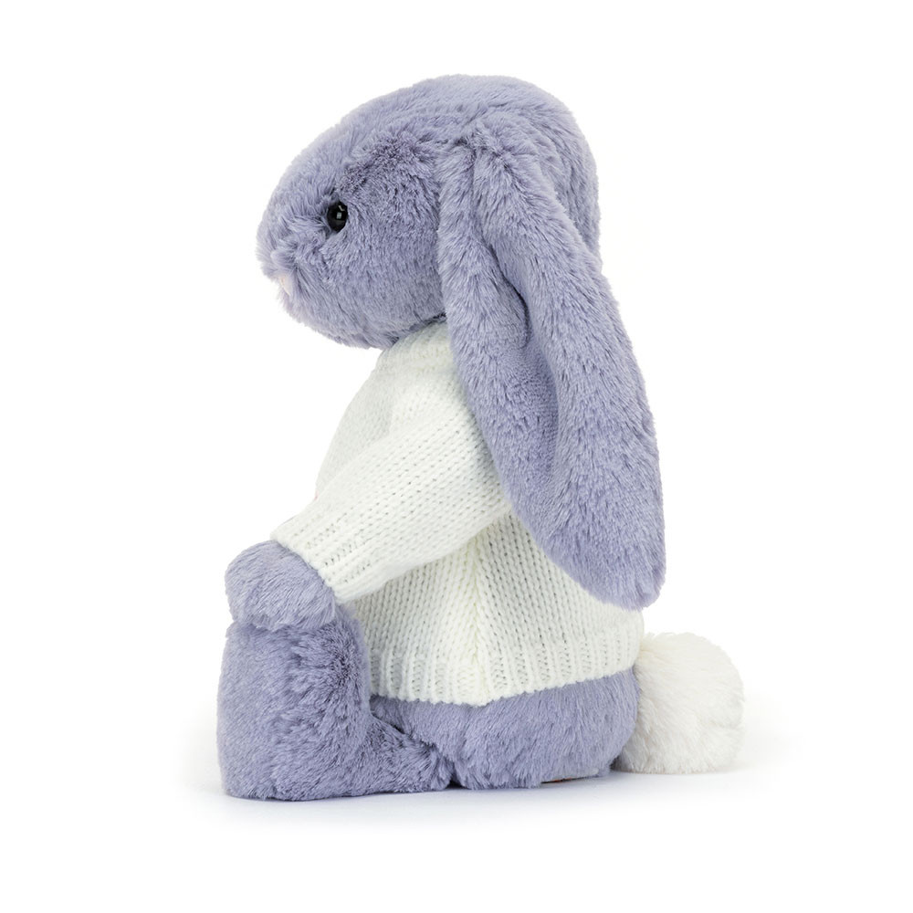 Bashful Viola Bunny with Personalized Cream Jumper — image 3