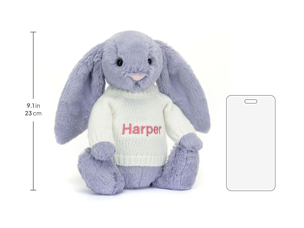 Bashful Viola Bunny with Personalized Cream Jumper — image 5