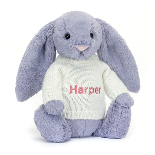 Bashful Viola Bunny with Personalized Cream Jumper — image 6