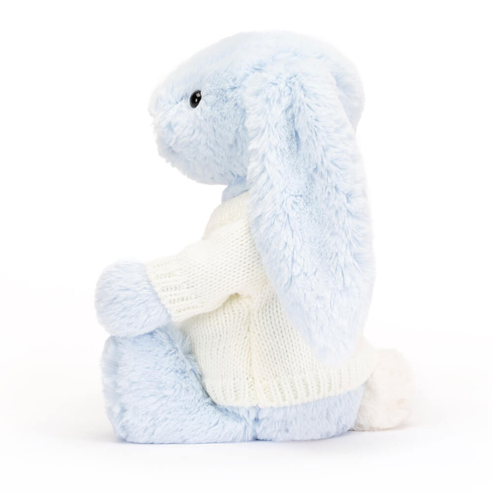 Bashful Blue Bunny with Personalized Cream Jumper — image 3