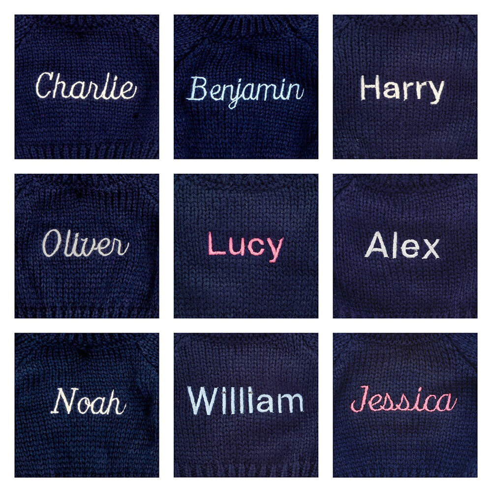 Bashful Blush Bunny with Personalized Navy Jumper — image 3