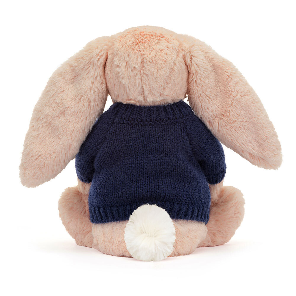 Bashful Blush Bunny with Personalized Navy Jumper — image 5