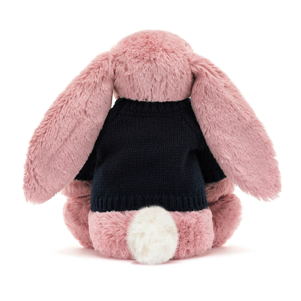 Bashful Tulip Pink Bunny with Personalized Navy Jumper — image 4