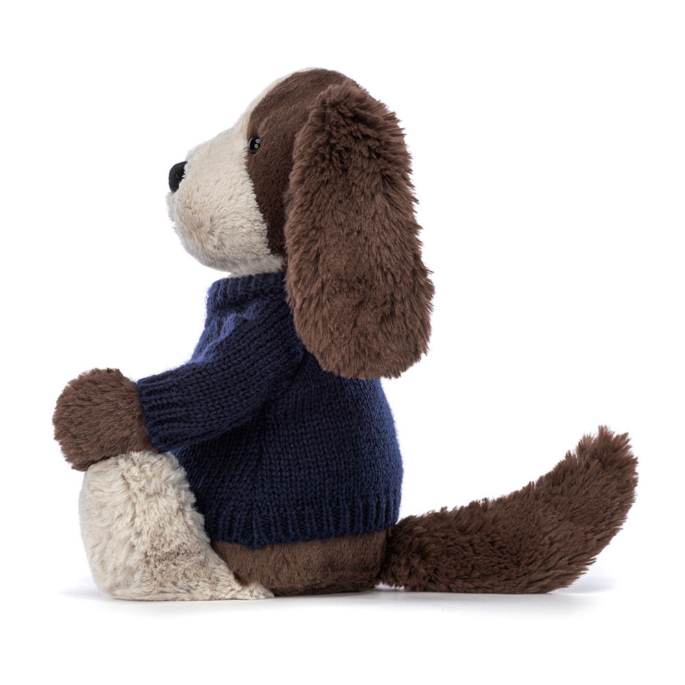 Bashful Fudge Puppy with Personalized Navy Jumper — image 3