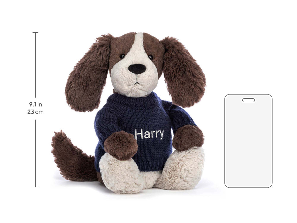 Bashful Fudge Puppy with Personalized Navy Jumper — image 5