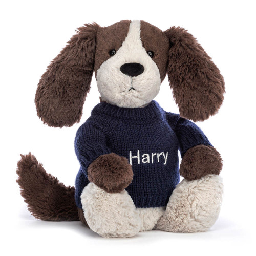 Bashful Fudge Puppy with Personalized Navy Jumper — image 6