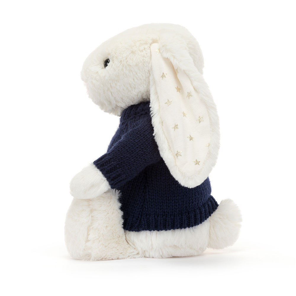 Bashful Twinkle Bunny with Personalized Navy Jumper — image 3