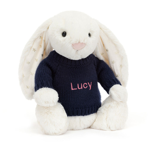 Bashful Twinkle Bunny with Personalized Navy Jumper — image 6