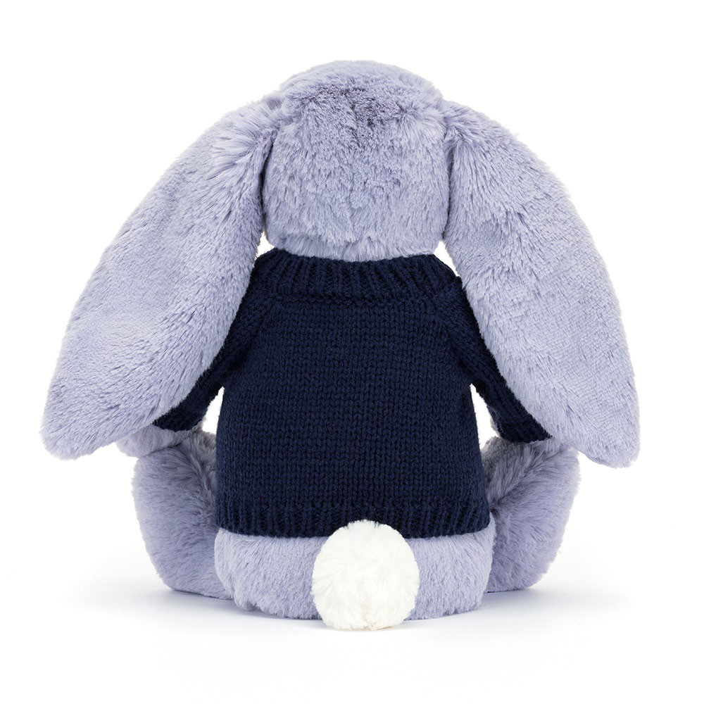 Bashful Viola Bunny with Personalized Navy Jumper — image 4