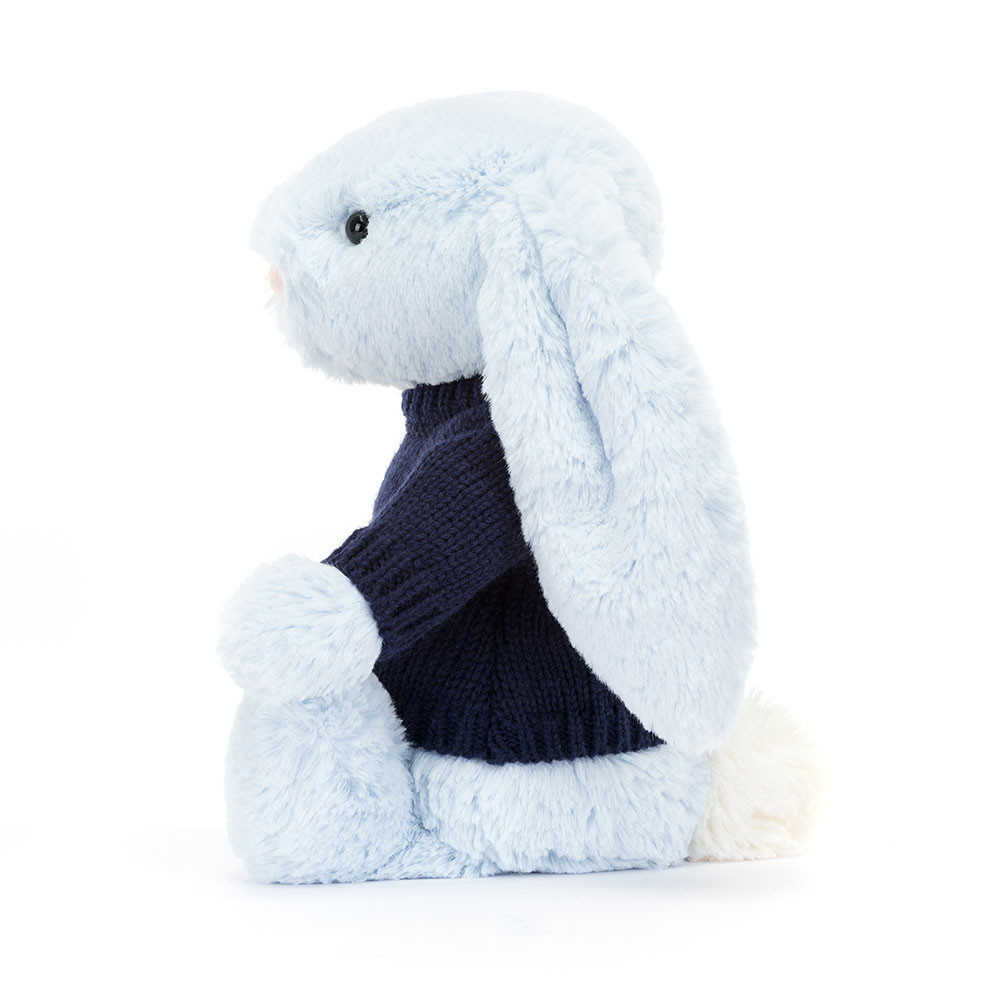 Bashful Blue Bunny with Personalized Navy Jumper — image 3
