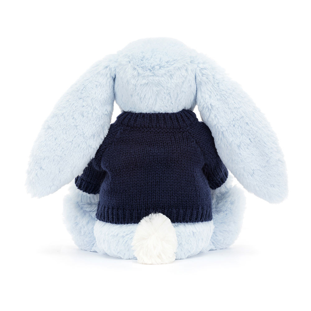 Bashful Blue Bunny with Personalized Navy Jumper — image 4