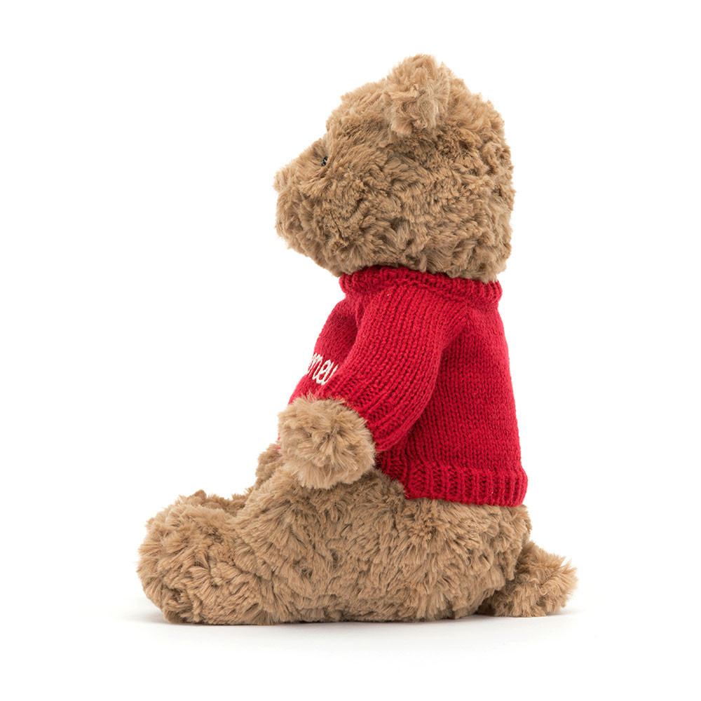 Bartholomew Bear with Personalized Red Jumper — image 3