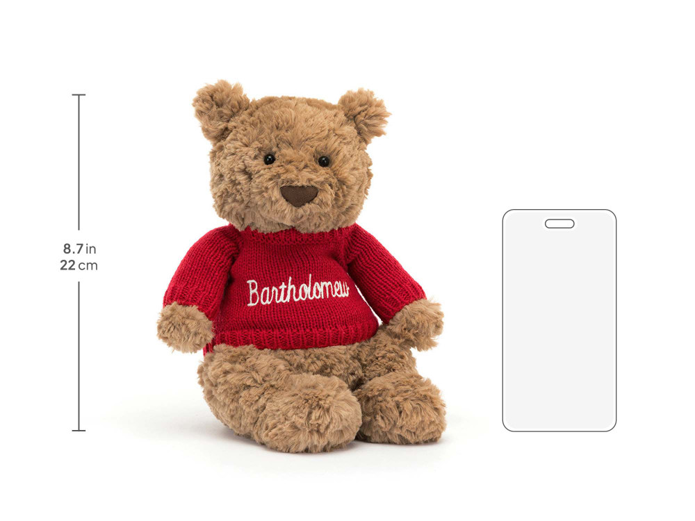 Bartholomew Bear with Personalized Red Jumper — image 5