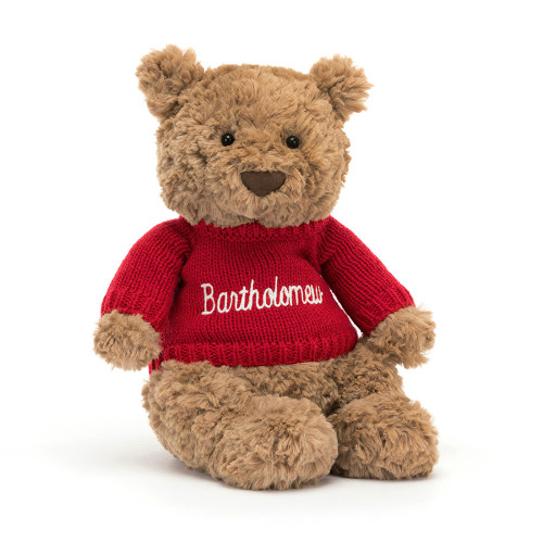 Bartholomew Bear with Personalized Red Jumper — image 6