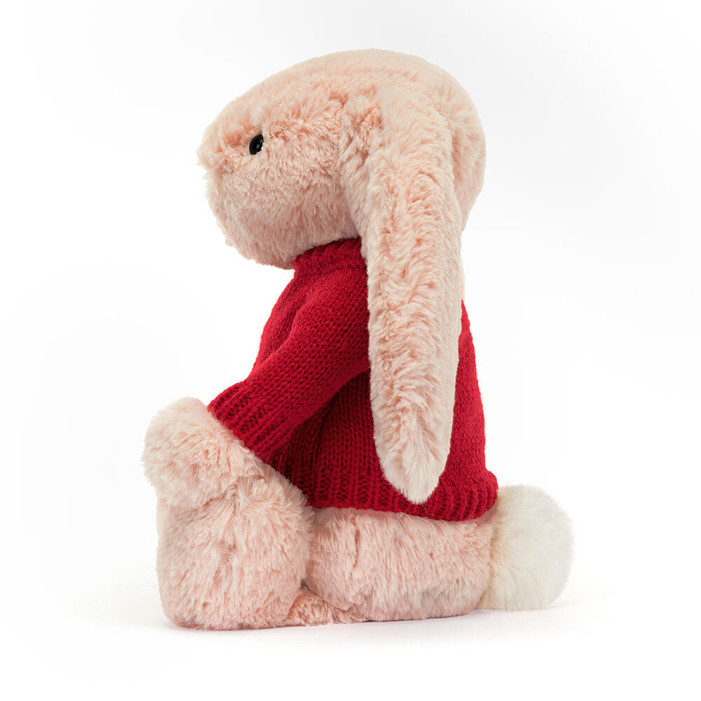 Bashful Blush Bunny with Personalized Red Jumper — image 4