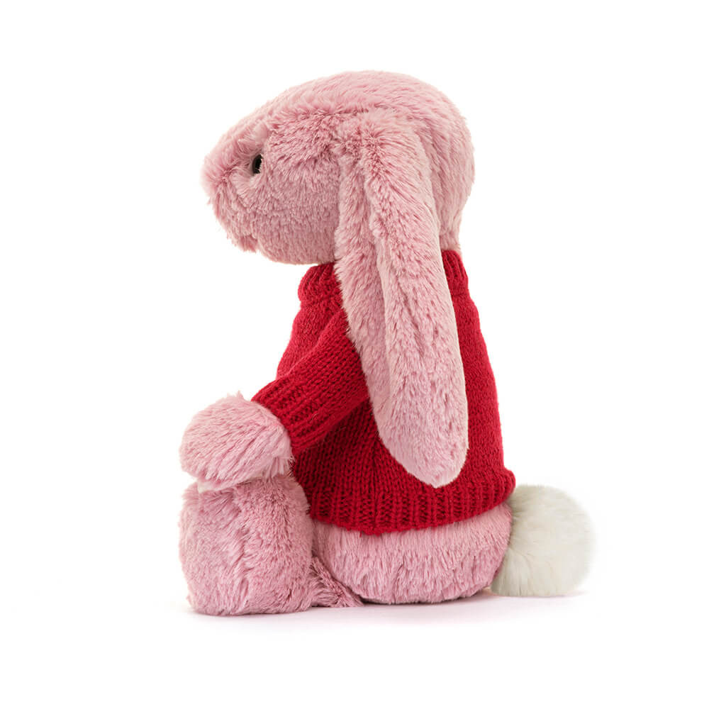 Bashful Tulip Pink Bunny with Personalized Red Jumper — image 3