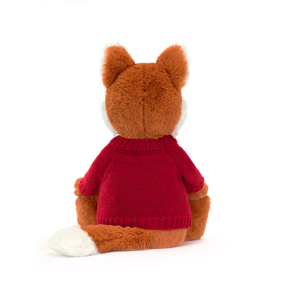 Bashful Fox Cub with Personalized Red Jumper — image 4