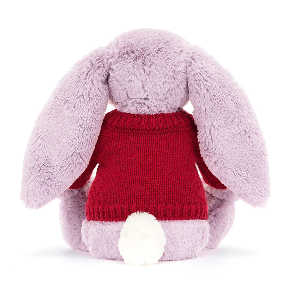 Bashful Lilac Bunny with Personalized Red Jumper — image 4