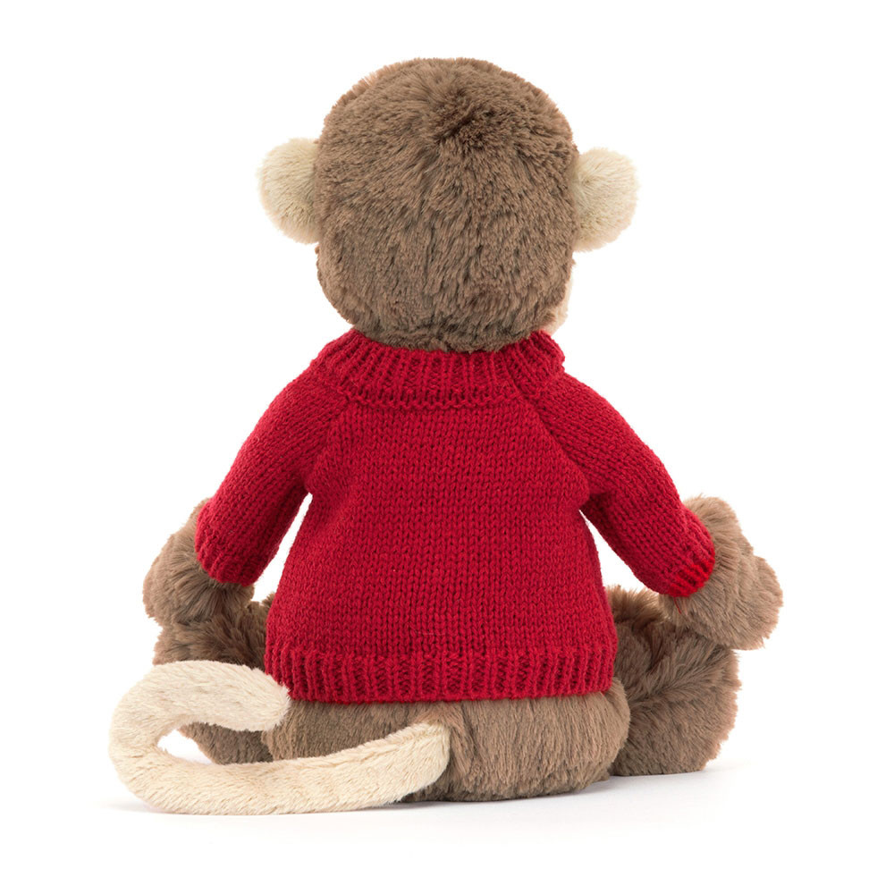 Bashful Monkey with Personalized Red Jumper — image 4