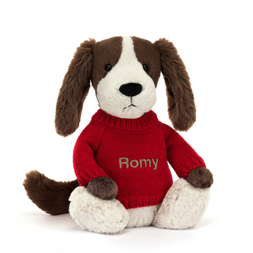 Bashful Fudge Puppy with Personalized Red Jumper — image 6
