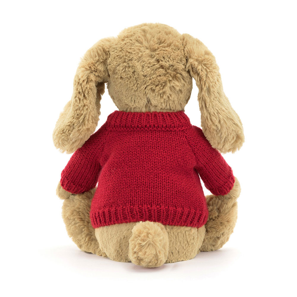 Bashful Toffee Puppy with Personalized Red Jumper — image 4