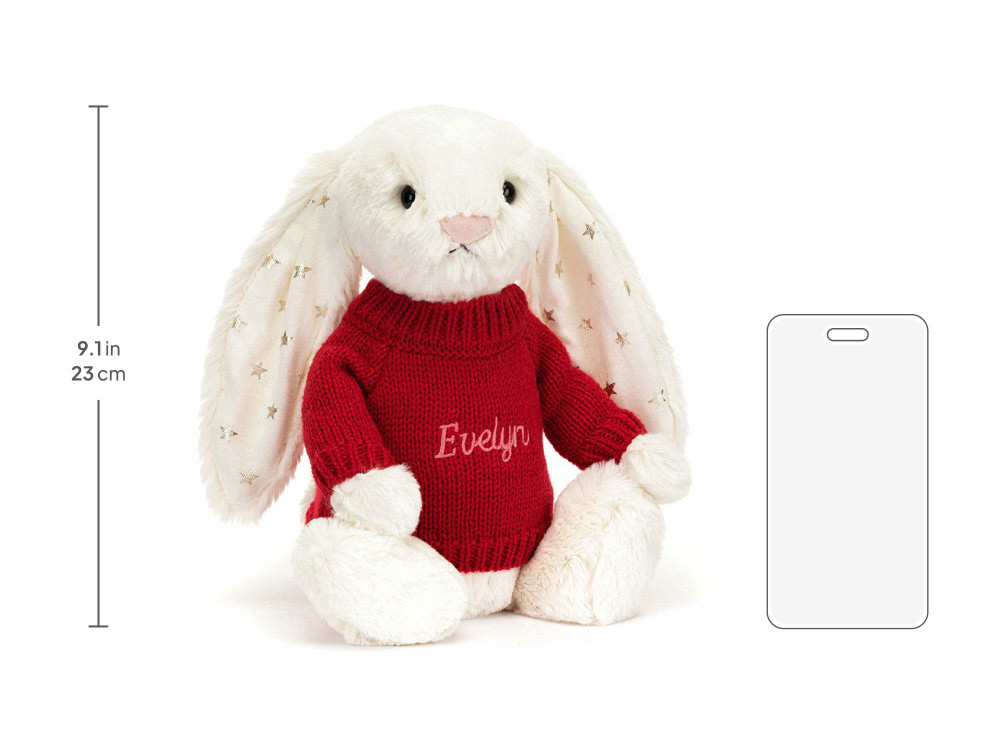 Bashful Twinkle Bunny with Personalized Red Jumper — image 5