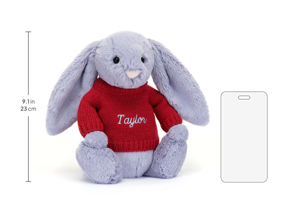 Bashful Viola Bunny with Personalized Red Jumper — image 5
